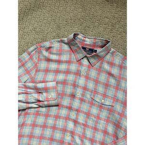 Vineyard Vines Linen Men's Size Large Slim Fit Crosby Shirt Mens‎ Long Sleeve